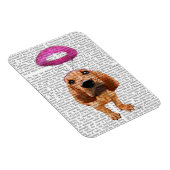 Bloodhound mit Angelic Pink Halo Magnet (Rechte Seite)