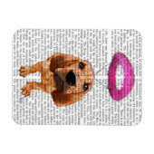 Bloodhound mit Angelic Pink Halo Magnet (Horizontal)