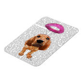 Bloodhound mit Angelic Pink Halo Magnet (Linke Seite)