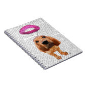 Bloodhound mit Angelic Pink Halo Notizblock (Rechte Seite)