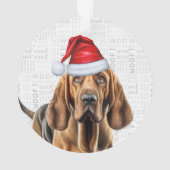 Bloodhound mit Name und Foto Weihnachten Ornament (Rückseite)