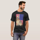 Bloodhound Patriotic Hund USA Stolz amerikanische  T-Shirt (Vorne ganz)
