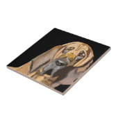 Bloodhound Portrait Fliese (Seite)