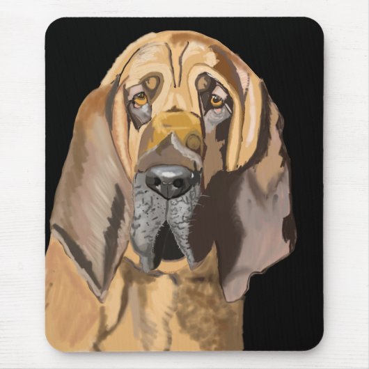 Bloodhound Portrait Mouse Pad Mousepad (Vorne)