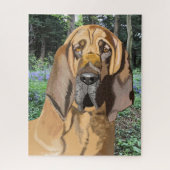 Bloodhound Portrait Puzzle (Vertikal)