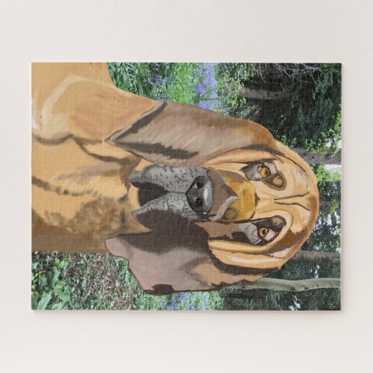 Bloodhound Portrait Puzzle (Horizontal)