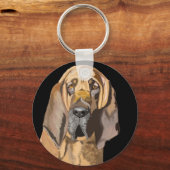 Bloodhound Portrait Schlüsselanhänger (Vorderseite)