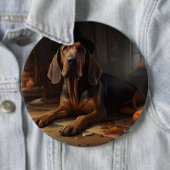 Bloodhound Pumpkins Halloween Beängstigend Button (Beispiel)