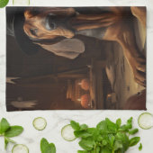 Bloodhound Pumpkins Halloween Beängstigend Geschirrtuch (Gefaltet)