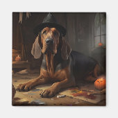Bloodhound Pumpkins Halloween Beängstigend Magnet (Vorne)