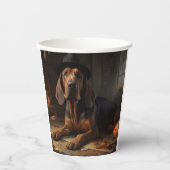 Bloodhound Pumpkins Halloween Beängstigend Pappbecher (Vorderseite)