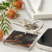 Bloodhound Pumpkins Halloween Beängstigend Schlüsselanhänger (Vorderseite rechts)