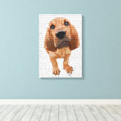 Bloodhound Puppy Leinwanddruck (Insitu (Holzboden))