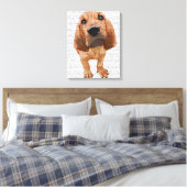 Bloodhound Puppy Leinwanddruck (Insitu (Schlafzimmer))