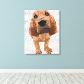 Bloodhound Puppy Leinwanddruck (Insitu (Holzboden))