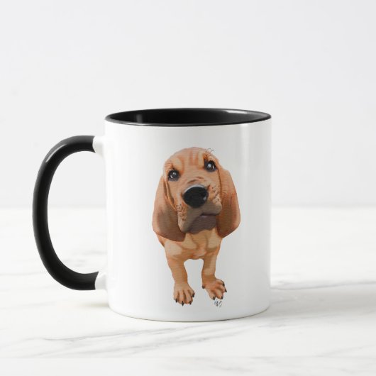 Bloodhound Puppy Tasse (Links)