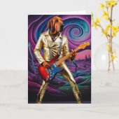 Bloodhound Rock Star Card Karte (Gelbe Blume)
