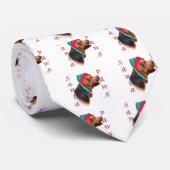 Bloodhound Santa Paws Krawatte (Gerollt)