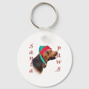 Bloodhound Santa Paws Schlüsselanhänger