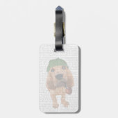 Bloodhound Sherlock Holmes 2 Gepäckanhänger (Rückseite vertikal)