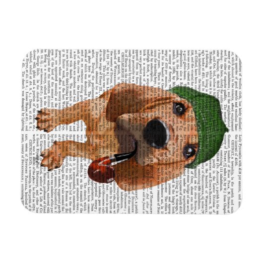 Bloodhound Sherlock Holmes 2 Magnet (Horizontal)
