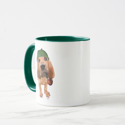 Bloodhound Sherlock Holmes 2 Tasse (Vorderseite Links)