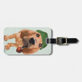 Bloodhound Sherlock Holmes Gepäckanhänger (Vorderseite horizontal)