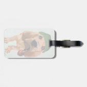 Bloodhound Sherlock Holmes Gepäckanhänger (Rückseite horizontal)