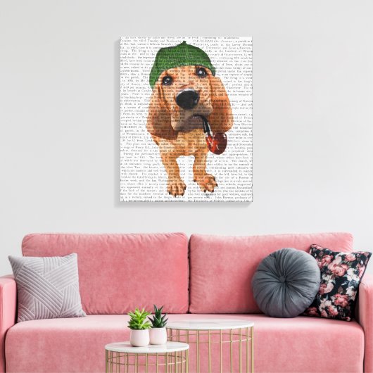 Bloodhound Sherlock Holmes Leinwanddruck (Insitu (Wohnzimmer))