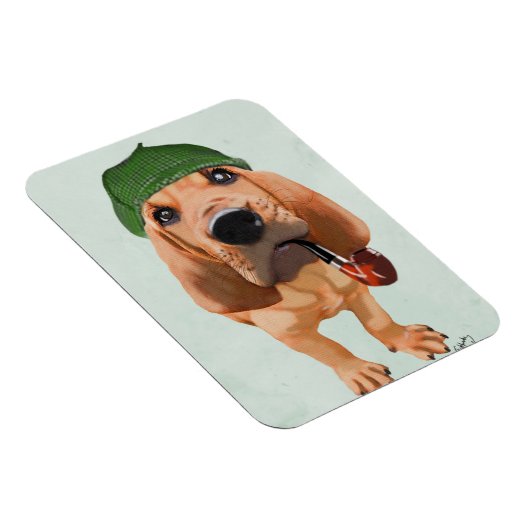 Bloodhound Sherlock Holmes Magnet (Rechte Seite)