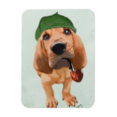 Bloodhound Sherlock Holmes Magnet (Vertikal)