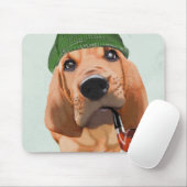 Bloodhound Sherlock Holmes Mousepad (Mit Mouse)