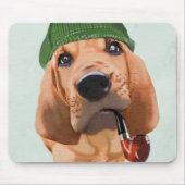 Bloodhound Sherlock Holmes Mousepad (Vorne)