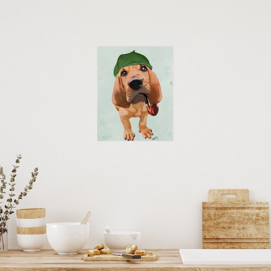 Bloodhound Sherlock Holmes Poster (Küche)
