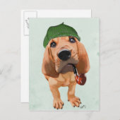 Bloodhound Sherlock Holmes Postkarte (Vorne/Hinten)