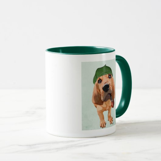 Bloodhound Sherlock Holmes Tasse (VorderseiteRechts)