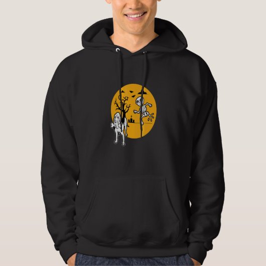 Bloodhound Skeleton Knöchel Halloween Kostümhund O Hoodie (Vorderseite)