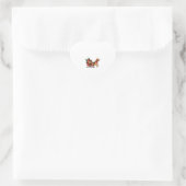 Bloodhound Sleigh Puller Herz-Aufkleber (Tasche)