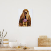 Bloodhound (St. Hubert Hound) mit geschlossenen Au Poster (Küche)