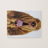 Bloodhound (St. Hubert Hound) mit geschlossenen Au Puzzle (Horizontal)