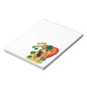 Bloodhound st Patricks Notizblock (Rotiert)