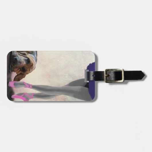 Bloodhound und Balletttänzer Gepäckanhänger (Vorderseite horizontal)