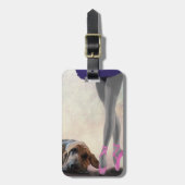 Bloodhound und Balletttänzer Gepäckanhänger (Vorderseite vertikal)