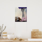 Bloodhound und Balletttänzer Poster (Küche)