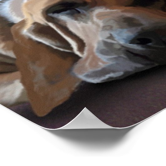 Bloodhound und Balletttänzer Poster (Ecke)