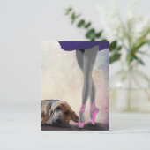 Bloodhound und Balletttänzer Postkarte (Stehend Vorderseite)