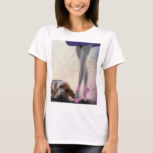 Bloodhound und Balletttänzer T-Shirt (Vorderseite)