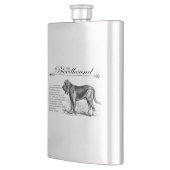 Bloodhound Vintag Storybook Style Flachmann (Links)