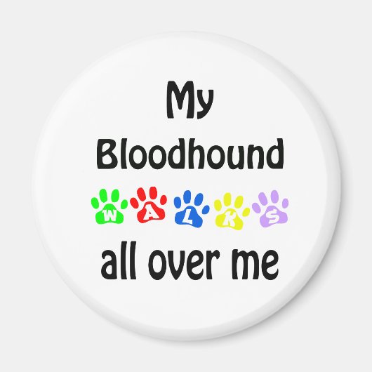 Bloodhound Walking Design Magnet (Vorne)