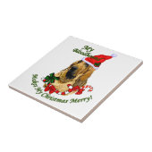 Bloodhound Weihnachten froh Fliese (Seite)